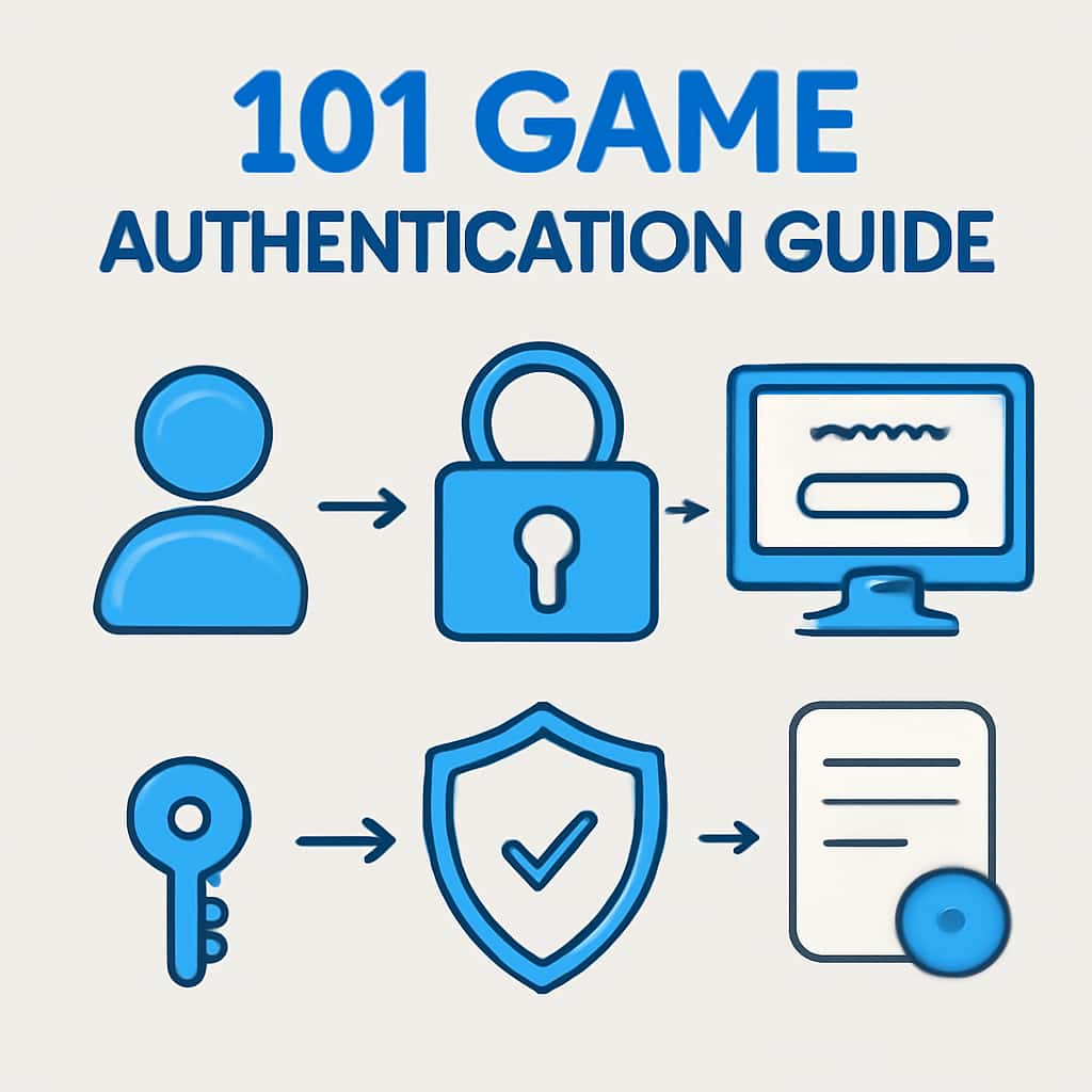 Diagram illustrating the authentication steps for 101 Game.