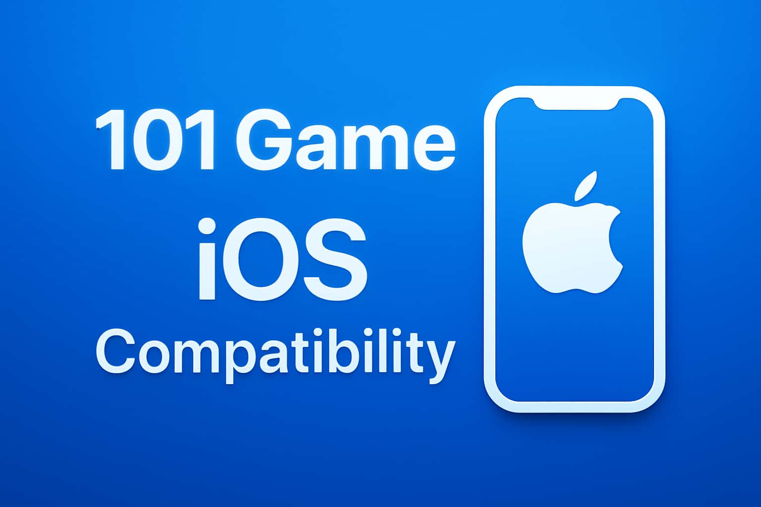 An informative scene showcasing compatibility details for 101 Game on iOS devices.
