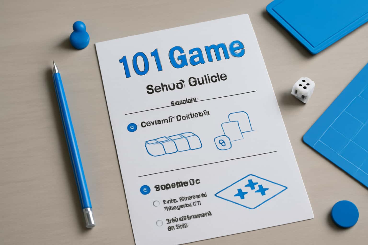 Informational image depicting the Setup Guide for 101 Game with clear title.