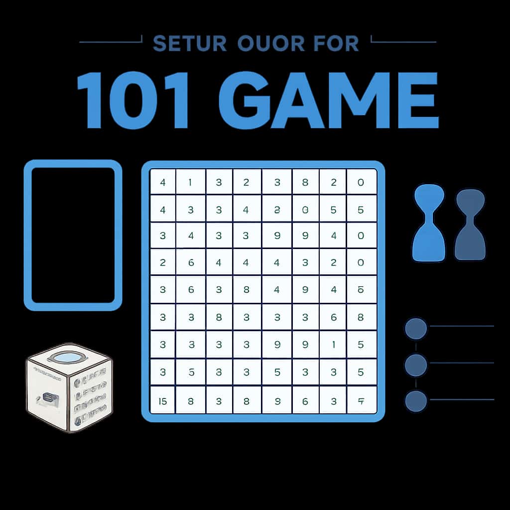 Illustration depicting installation steps for 101 Game.