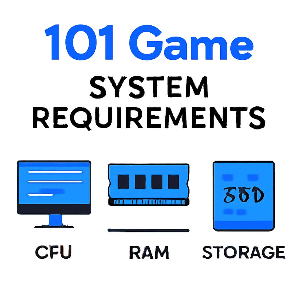 A diagram illustrating the system requirements for 101 Game.