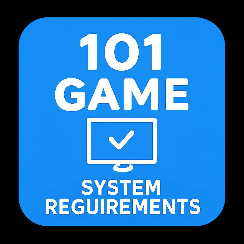 A badge representing the system requirements for 101 Game.