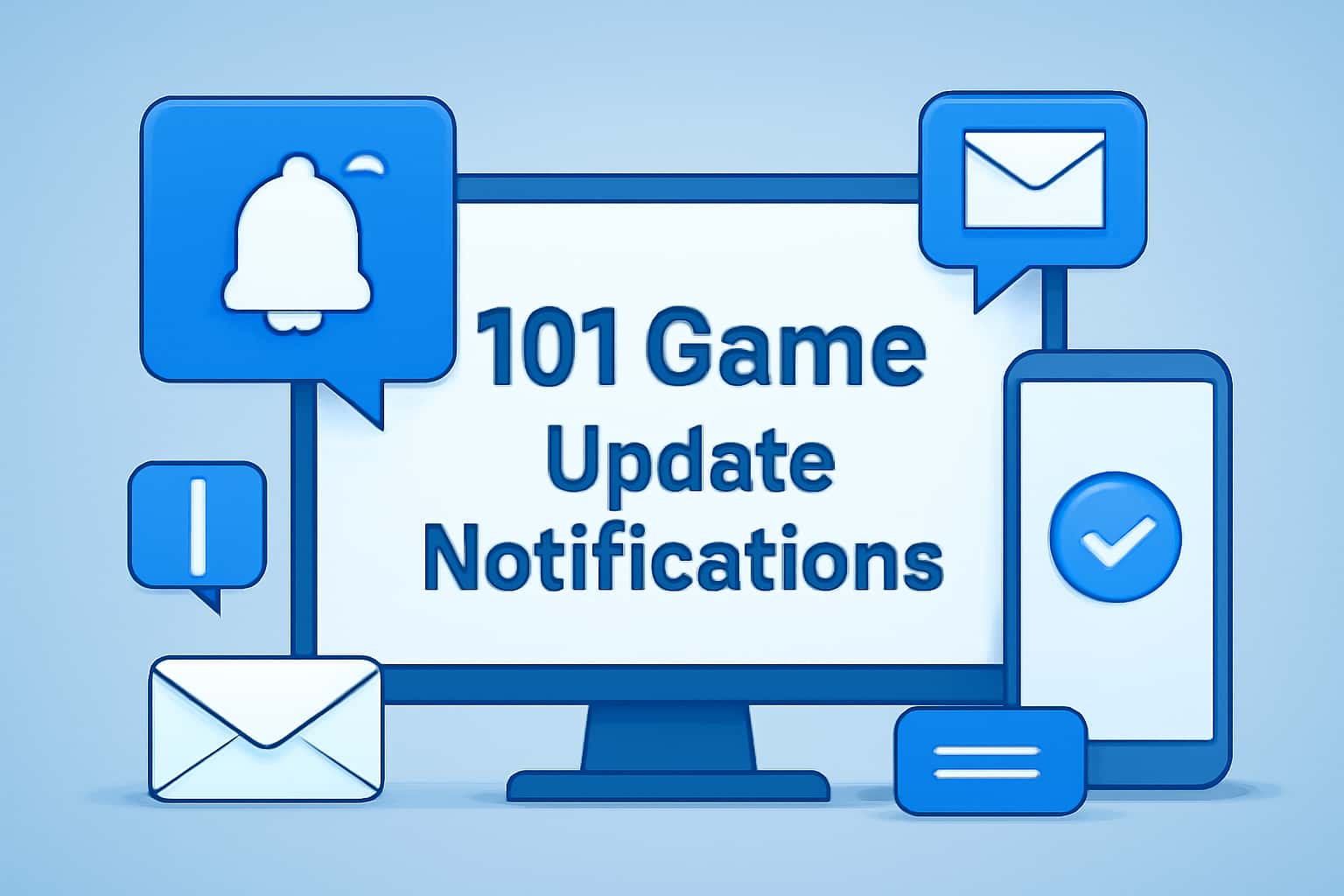 Visual representation of 101 Game update notifications showcasing features and enhancements.
