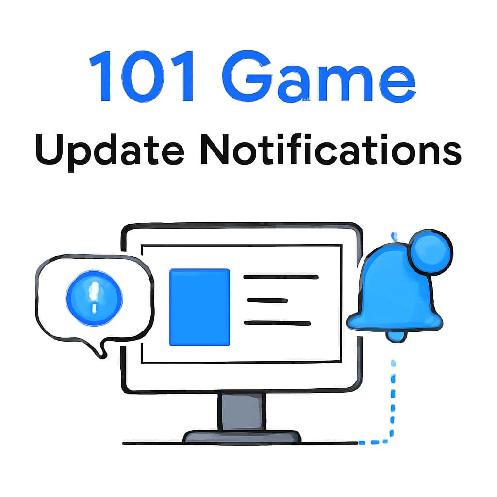 Illustration explaining update notifications in 101 Game.