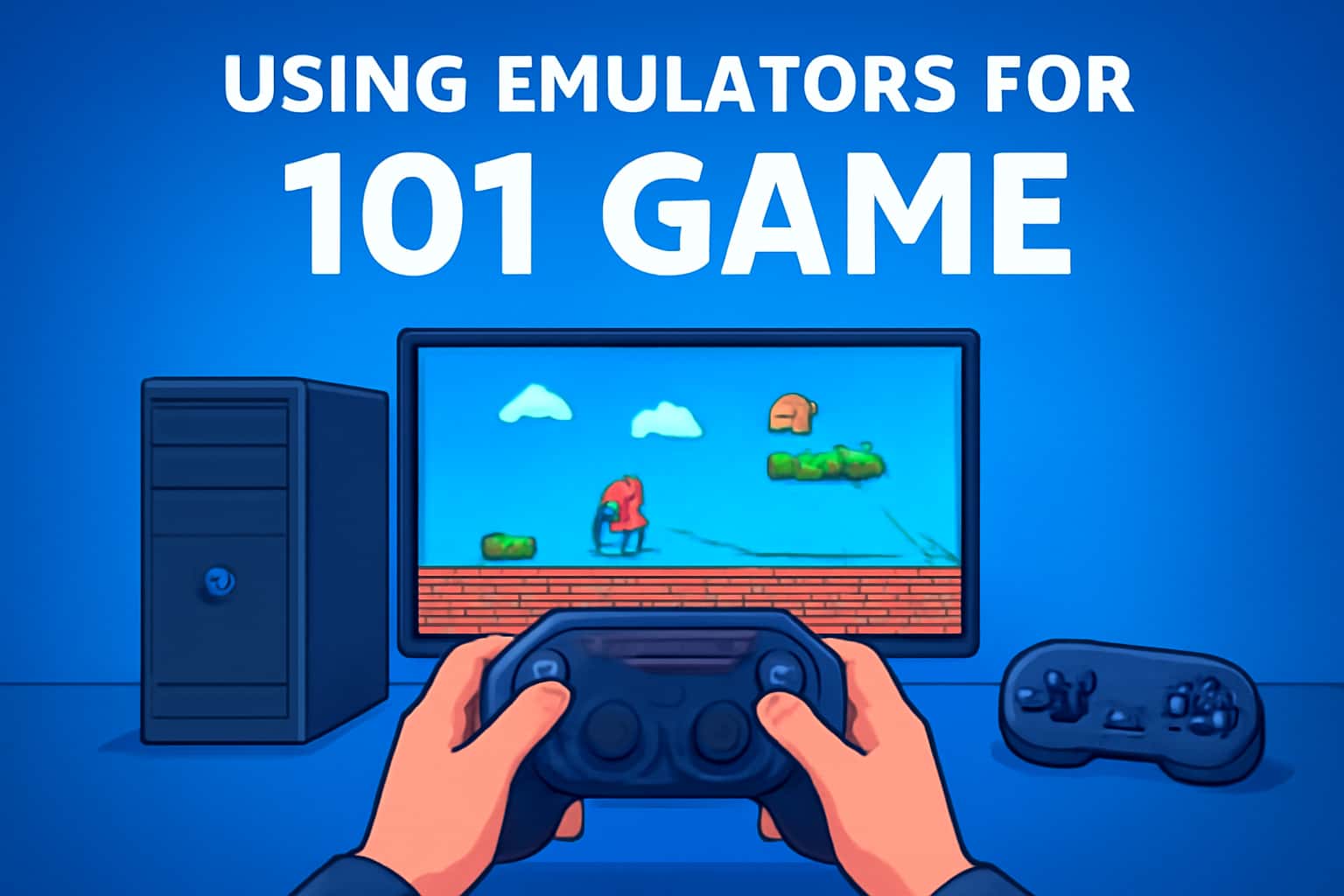 Visual representation of using emulators for 101 Game, highlighting key features.