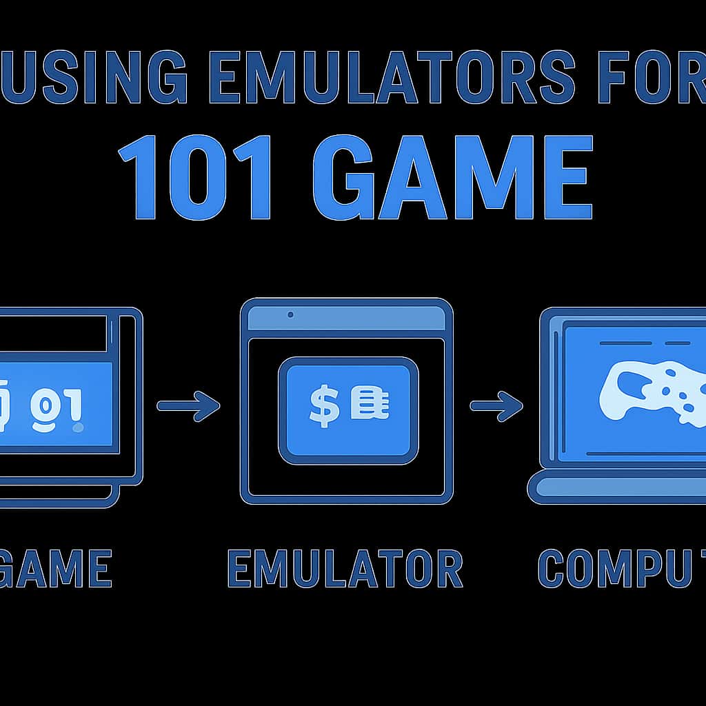 Illustration detailing the emulator setup process for 101 Game.