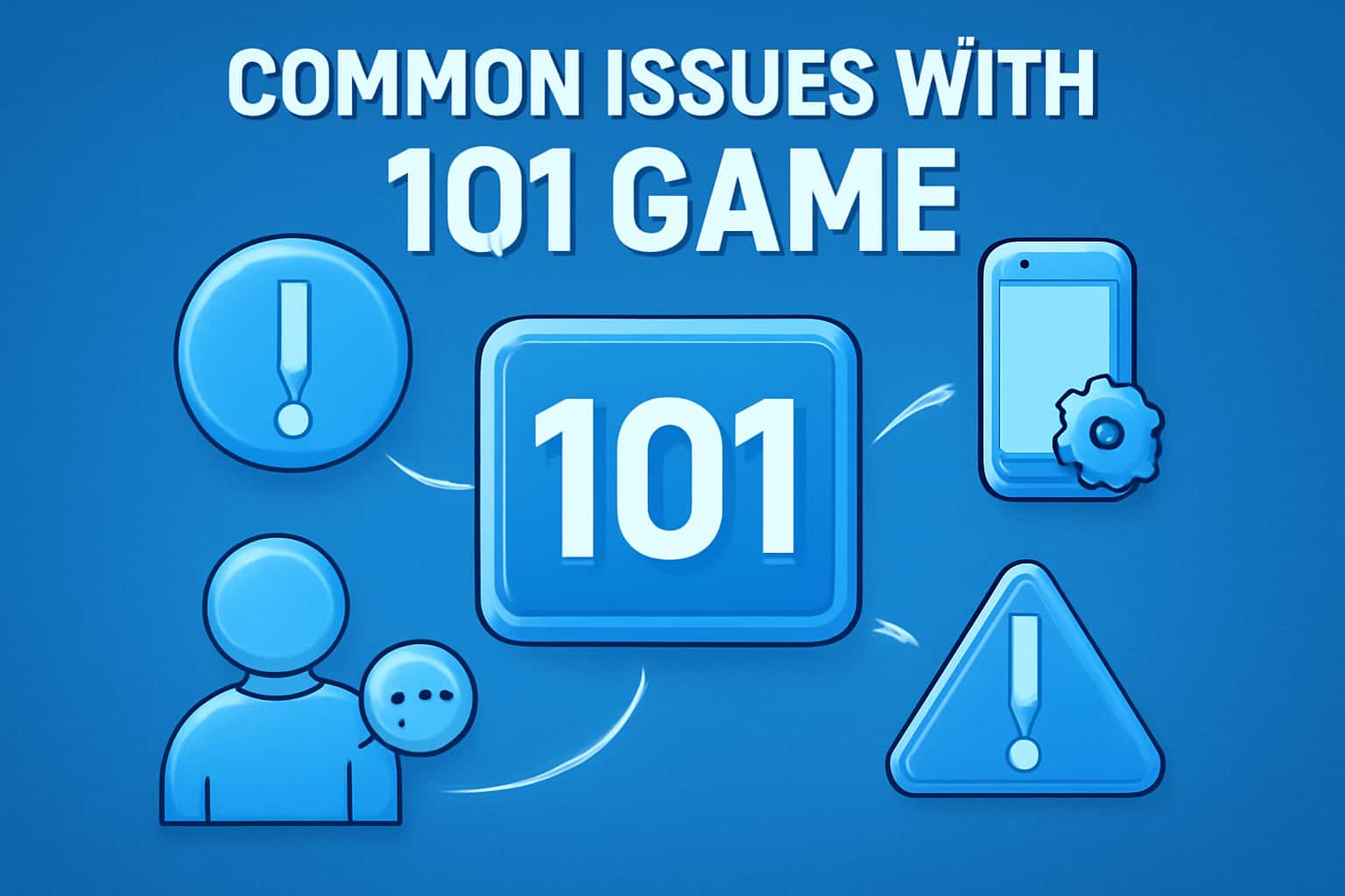 Visual representation of common issues related to the 101 Game application.