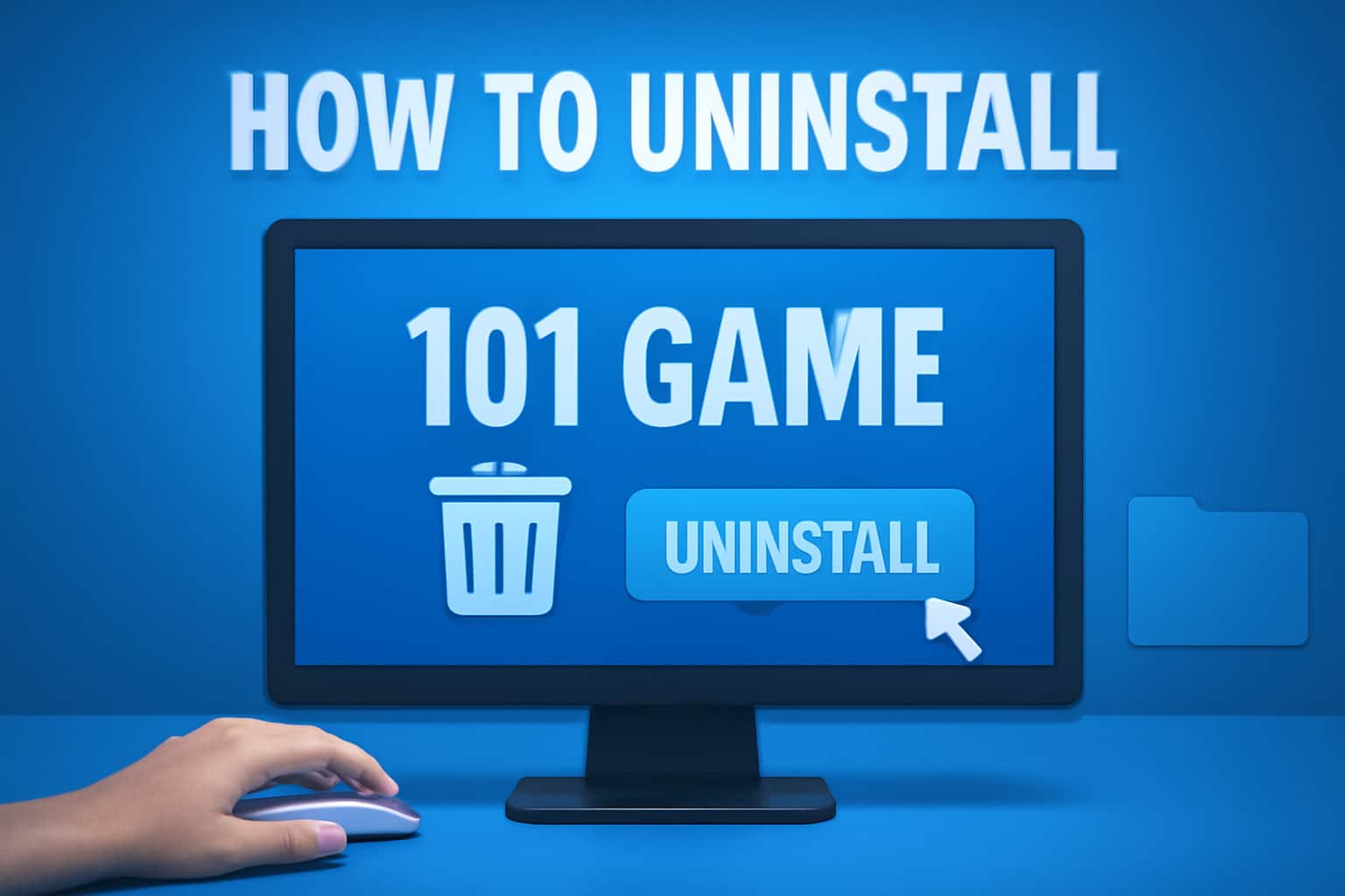 An informational graphic illustrating the process to uninstall 101 Game.