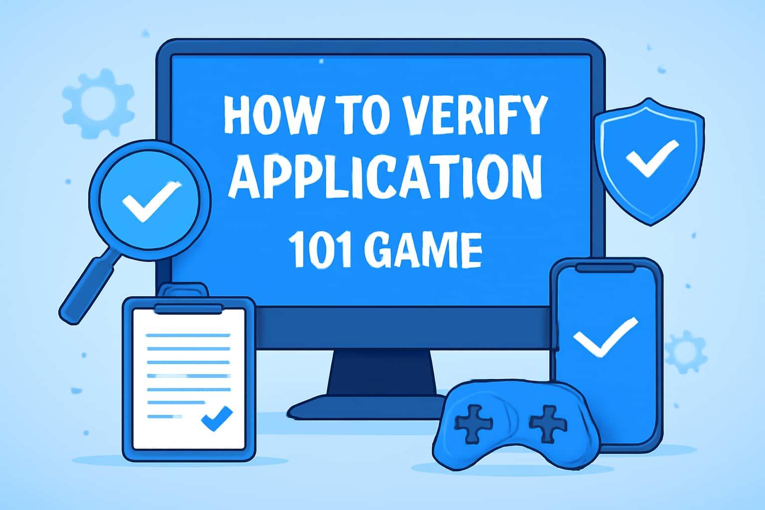 Informational graphic on verifying the 101 Game application.
