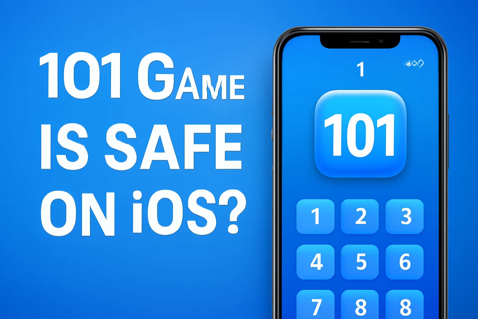 An informational view illustrating the safety of the 101 Game on iOS.