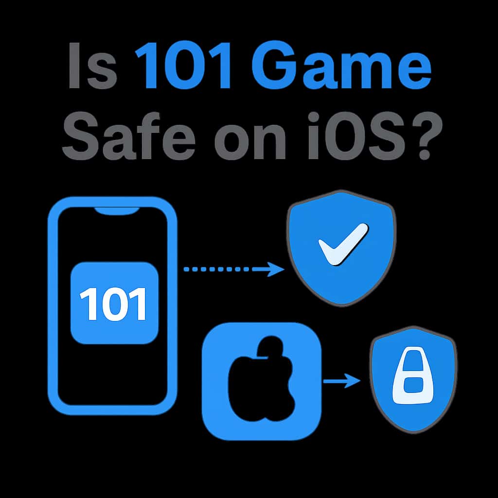 An educational diagram about the safety aspects of 101 Game on iOS.