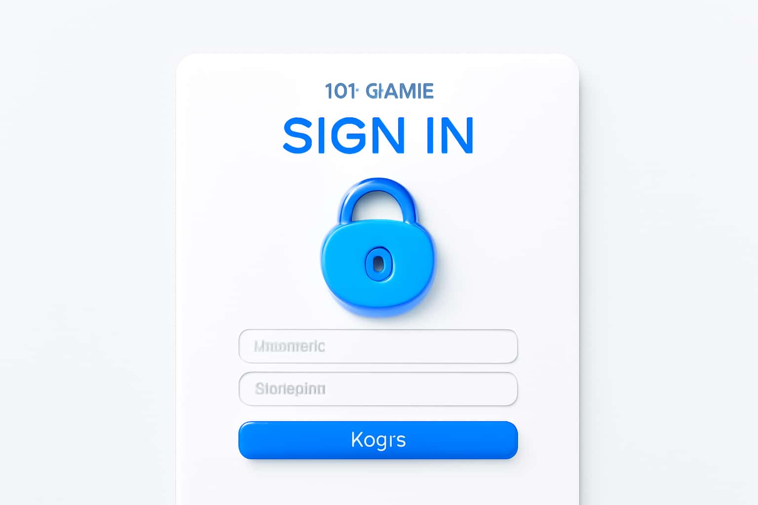 101 Game Sign In & Dashboard Interface