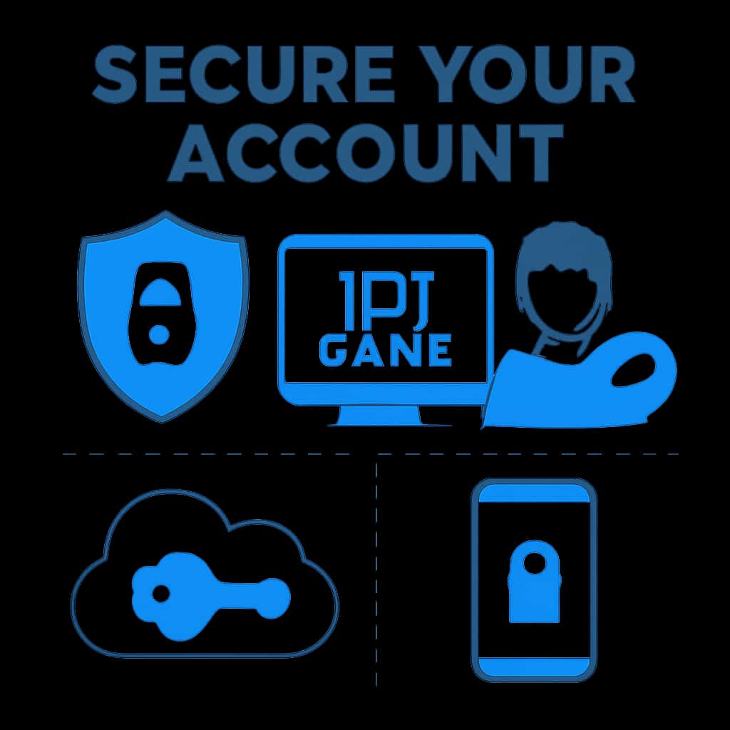 Diagram illustrating steps to secure your 101 Game account.