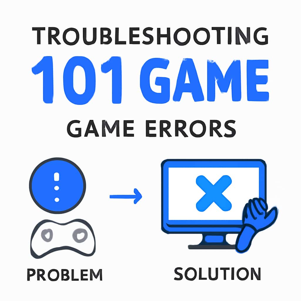 Diagram illustrating steps to troubleshoot common errors in the 101 Game.