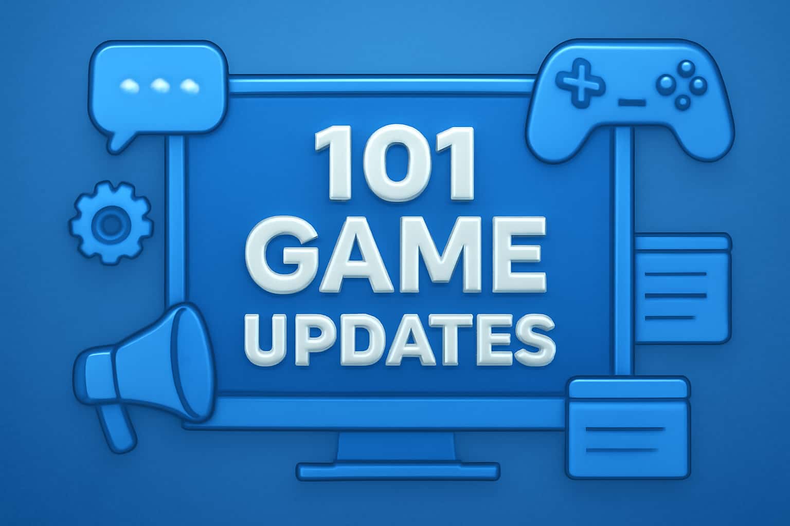 A visual representation of 101 Game Updates, showcasing the text in a neutral and informative manner.
